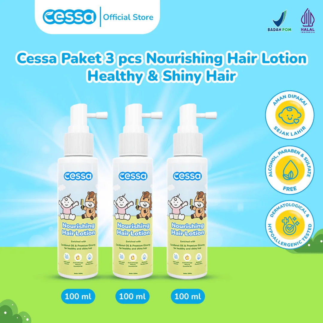 Cessa Paket 3 pcs Nourishing Hair Lotion 100ml - Healthy & Shiny Hair 100 Ml