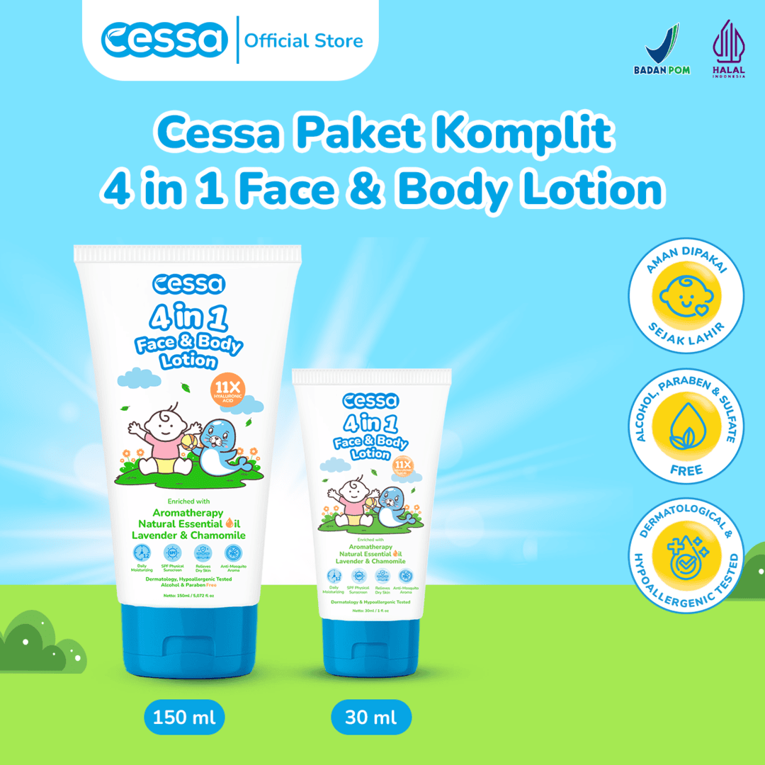Cessa Paket Komplit 4 in 1 Face & Body Lotion Lebih Murah