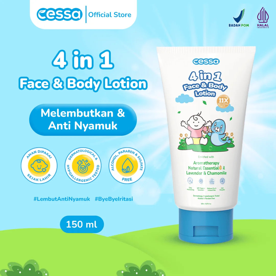 Cessa 4in1 Face & Body Lotion - Melembabkan & Menyehatkan Kulit Sih Kecil