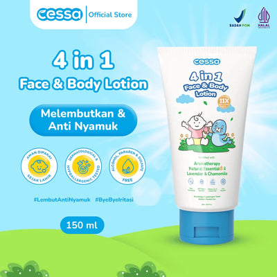 Cessa 4in1 Face & Body Lotion - Melembabkan & Menyehatkan Kulit Sih Kecil