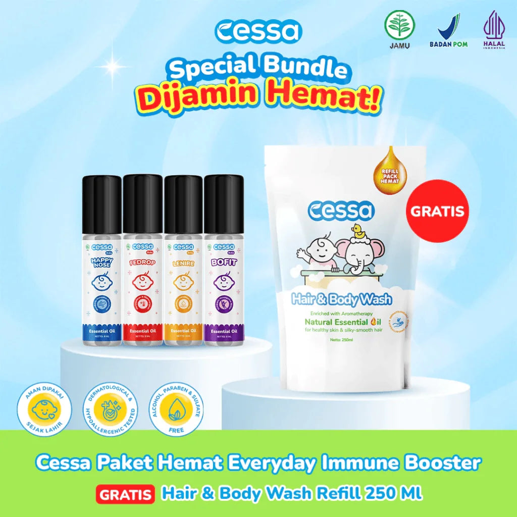 Cessa Paket Every Day Immune Booster Baby Free Hair &  Body Wash Refill 250ml