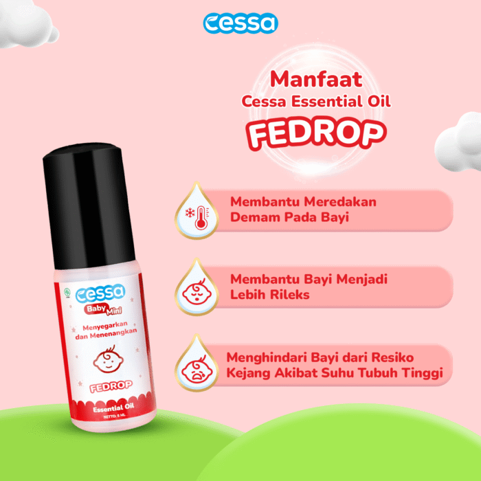 Cessa Baby Fedrop 5 Ml - Natural Essential Oil Menyejukkan & Menenangkan - Gambar 2