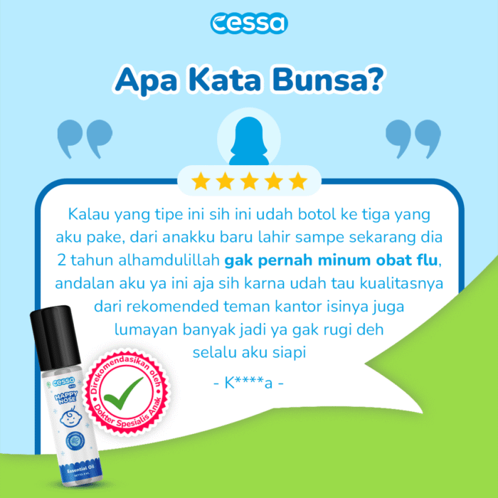 Cessa Baby Happy Nose - Natural Essential Oil Melegakan Pernapasan - Gambar 5