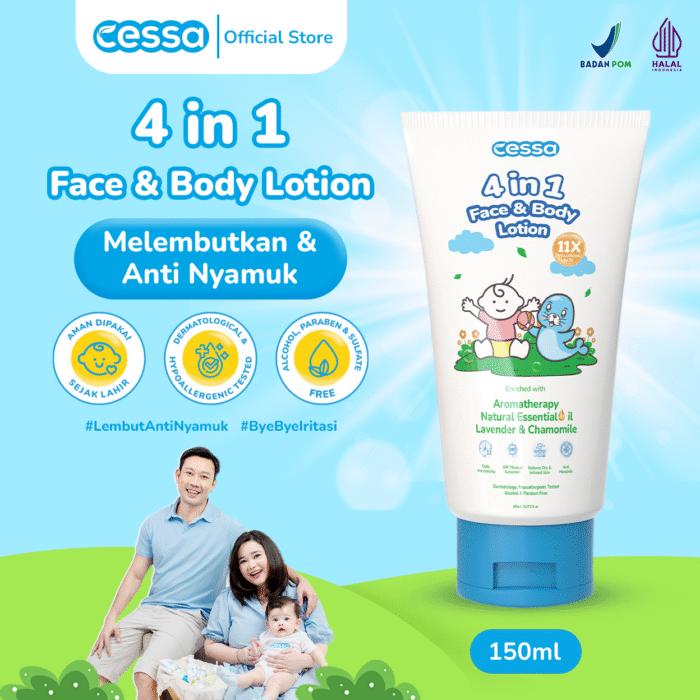Cessa 4in1 Face & Body Lotion - Melembabkan & Menyehatkan Kulit Sih Kecil