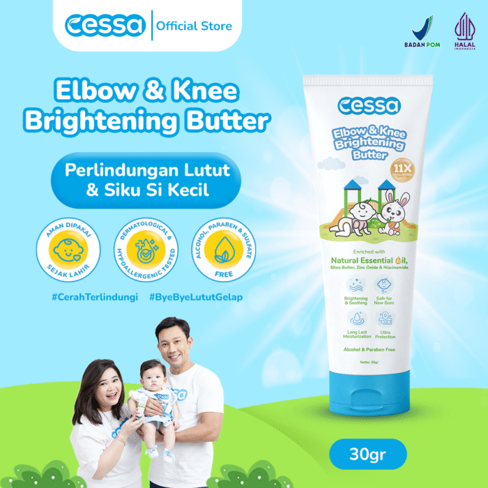 Cessa Elbow & Knee Brightening Butter - Efektif Mencerahkan Dan Menghidrasi Kulit