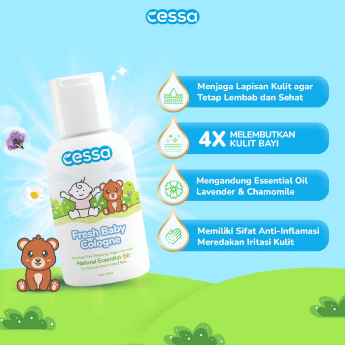 Cessa Fresh Baby Cologne 100 Ml - Perfume & Nourishing Skin Baby - Gambar 2