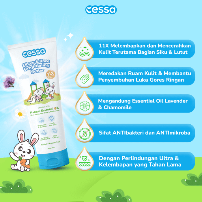 Cessa Elbow & Knee Brightening Butter - Efektif Mencerahkan Dan Menghidrasi Kulit - Gambar 2