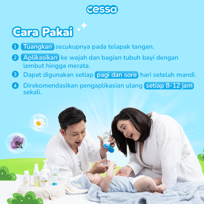 Cessa 4in1 Face & Body Lotion - Melembabkan & Menyehatkan Kulit Sih Kecil - Gambar 4