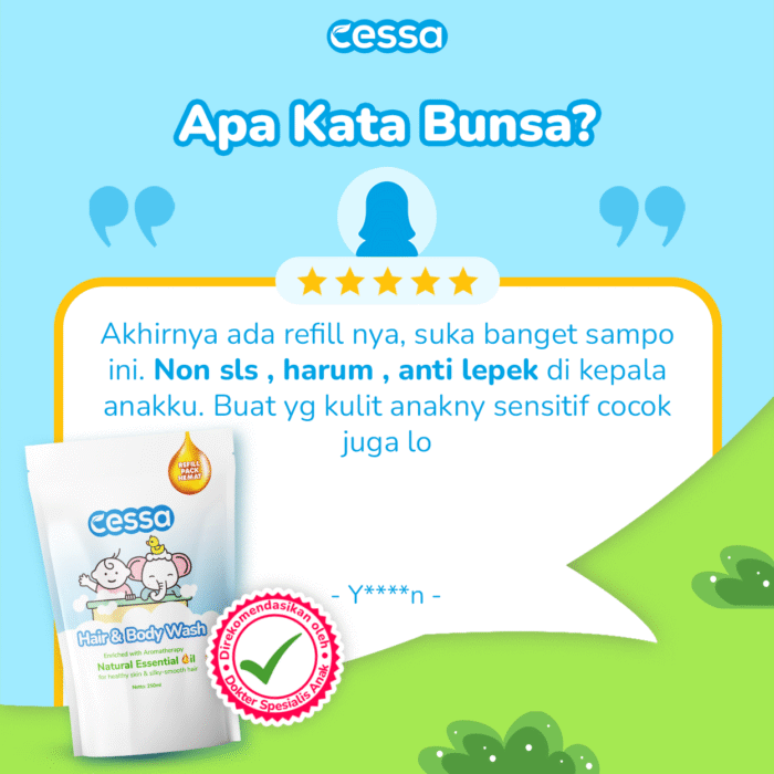 Cessa Hair & Body Wash Refill - Healthy Skin & Silky Smooth Hair 250 Ml - Gambar 4