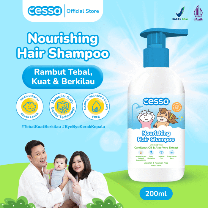 Cessa Nourishing Hair Shampoo 200ml - Growing Hair & Hydrated Scalp 200 Ml - Gambar 2