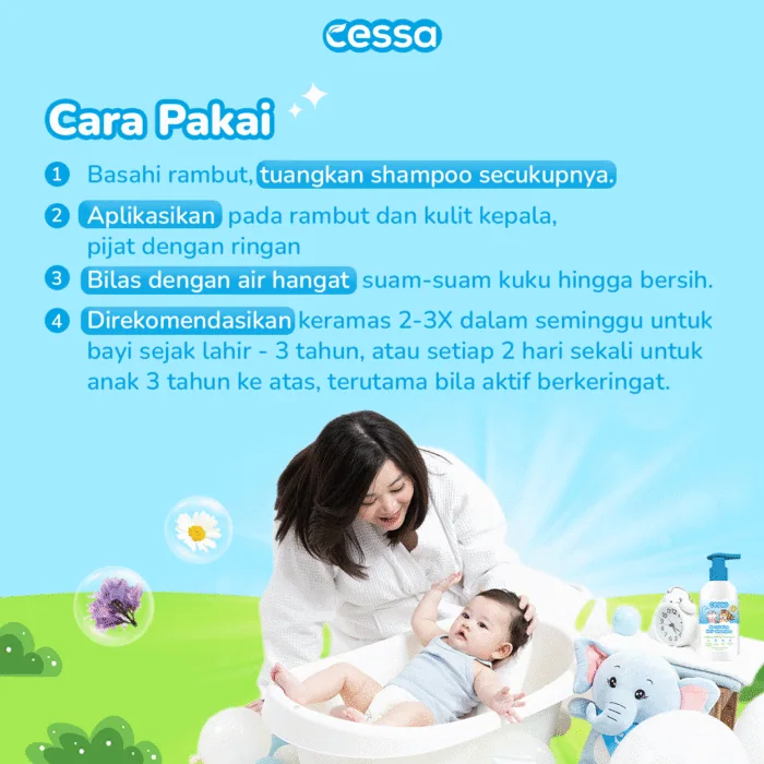 Cessa Paket Combo Rambut Tebal dan Kulit Kepala Sehat Nourishing Hair Shampoo 200ml & Nourishing Hair Lotion 100ml - Gambar 6