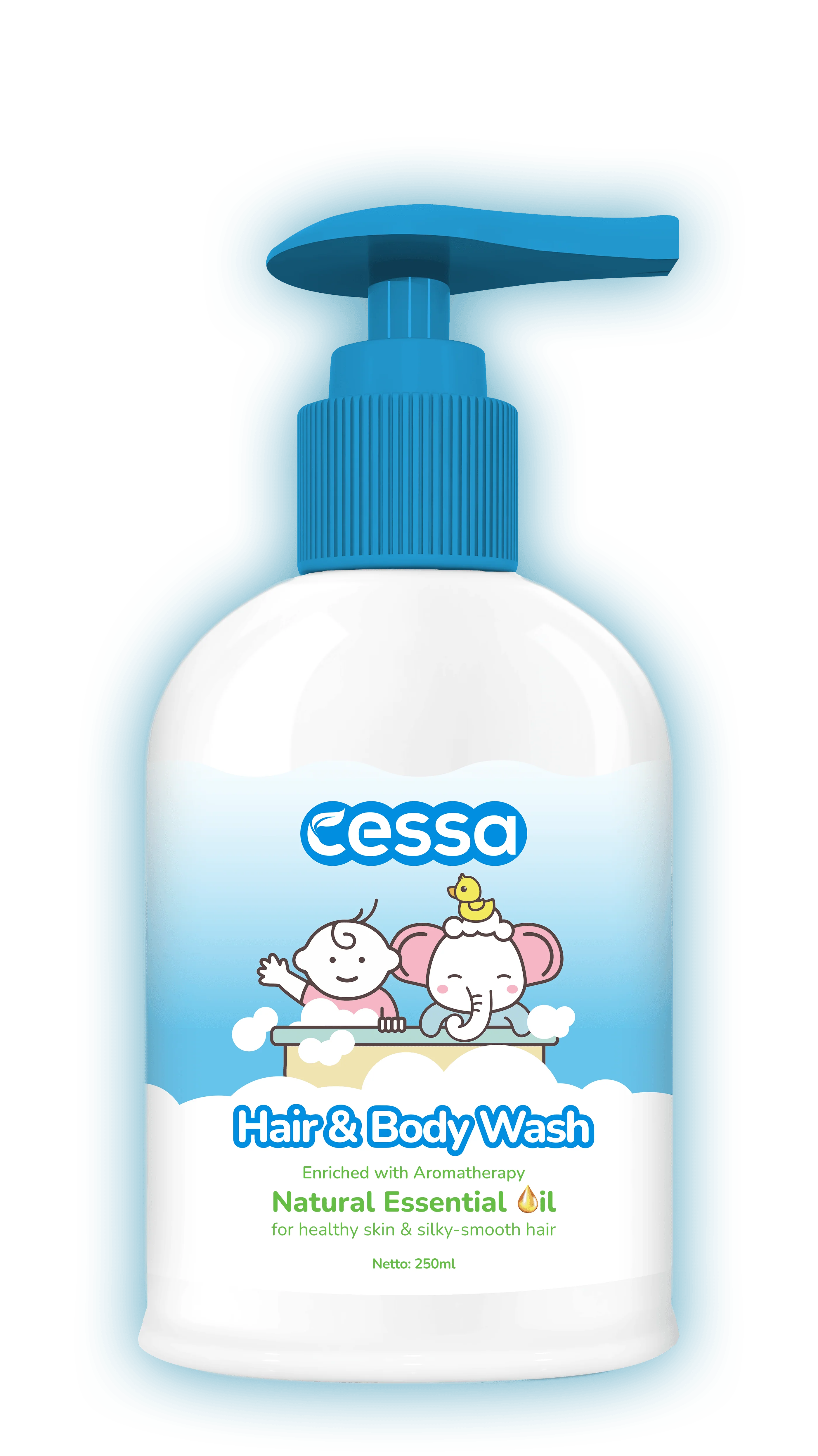 Cessa Hair & Body Wash Bottle – Healthy Skin & Silky Smooth Hair 250 Ml