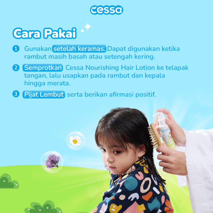 Cessa Paket 3 pcs Nourishing Hair Lotion 100ml - Healthy & Shiny Hair 100 Ml - Gambar 4