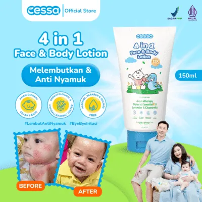 Cessa 4in1 Face & Body Lotion - Melembabkan & Menyehatkan Kulit Sih Kecil