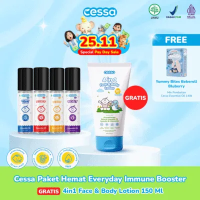 Cessa Paket Every Day Immune Booster Baby Free 4 in 1 Face & Body Lotion 150ml