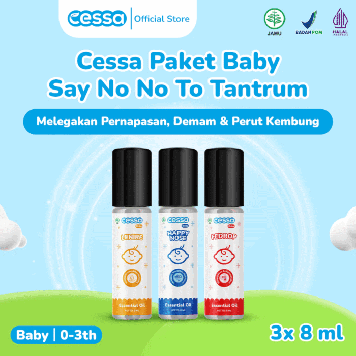 Cessa Baby Bundle Say No No Tantrum - Happy Nose, Fedrop, Lenire 8 Ml