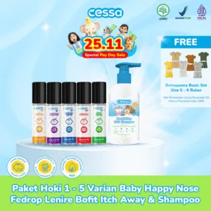 Paket Hoki 1 - 5 Varian Baby Happy Nose Fedrop Lenire Bofit Itch Away & Shampoo 200ml