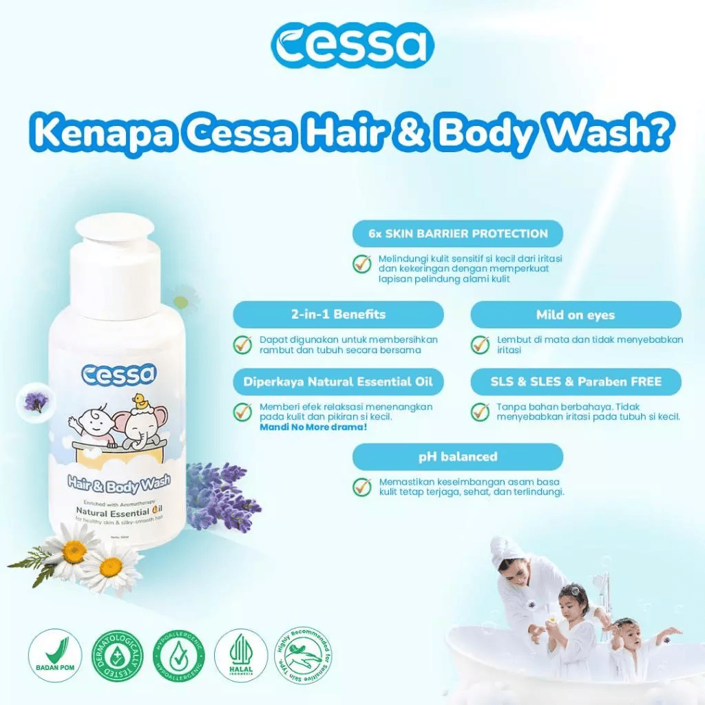 Cessa Paket Easy Breezy Travel - Hair & Body Wash 60ml + Nourishing hair Lotion 60ml + 4 in 1 Face & Body Lotion 30ml Cessa Paket Easy Breezy Travel - Hair & Body Wash 60ml + Nourishing hair Lotion 60ml + 4 in 1 Face & Body Lotion 30ml - Gambar 2